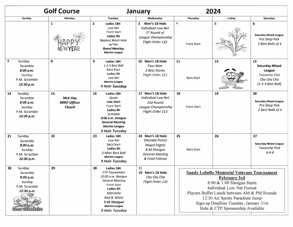 Upcoming Events - Barefoot Bay Golf Course